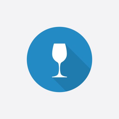 kadehinin düz mavi basit simge uzun shado ile