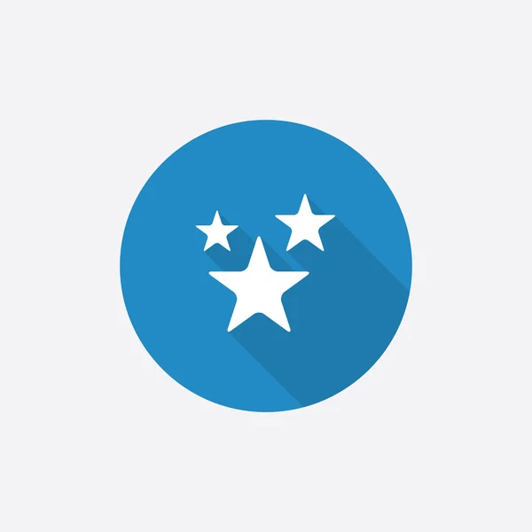 Estrellas Flat Blue Icono simple con shado largo — Archivo Imágenes Vectoriales