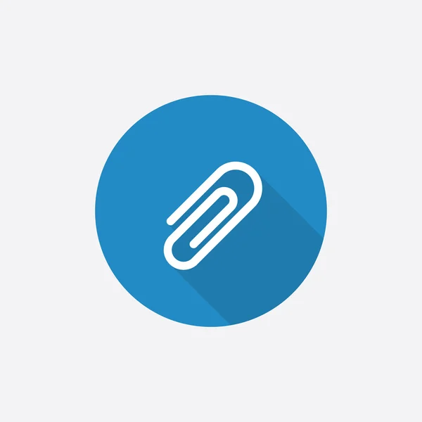 Clip Flat Blue Icono simple con shado largo — Vector de stock