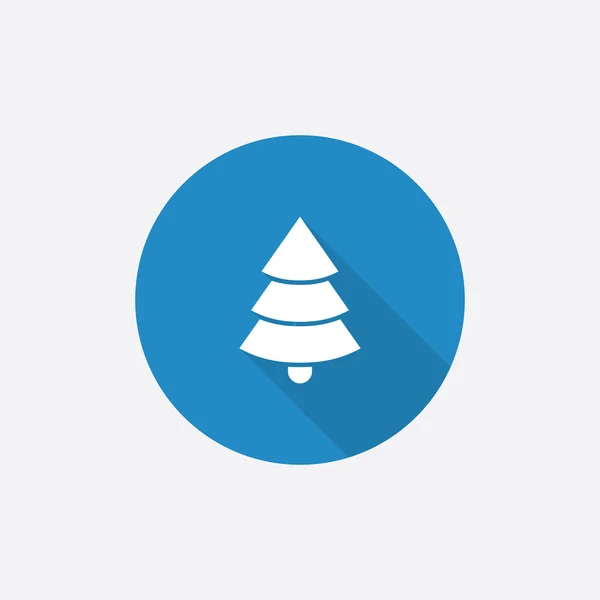 Karácsonyfa lapos kék egyszerű ikonra a hosszú Gábor — Stock Vector