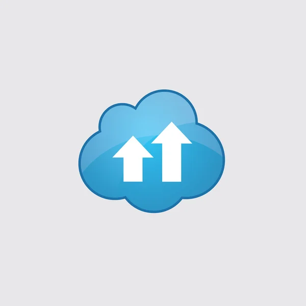 Diagramma aziendale cloud blu, grafico ico — Vettoriale Stock