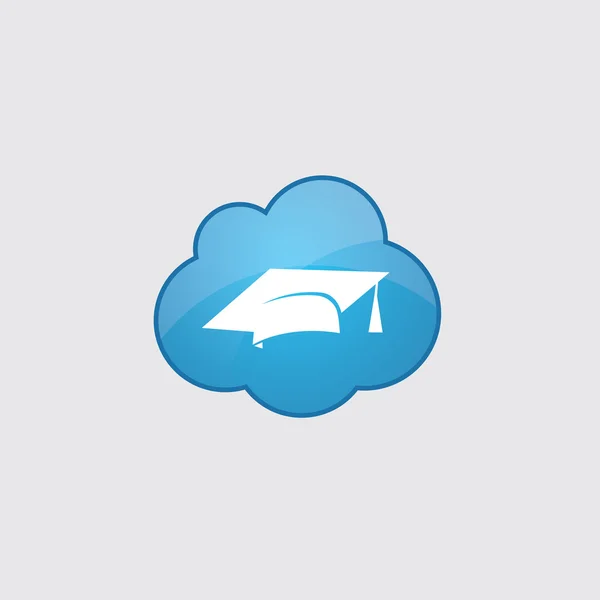 Nube azul educación ico — Archivo Imágenes Vectoriales