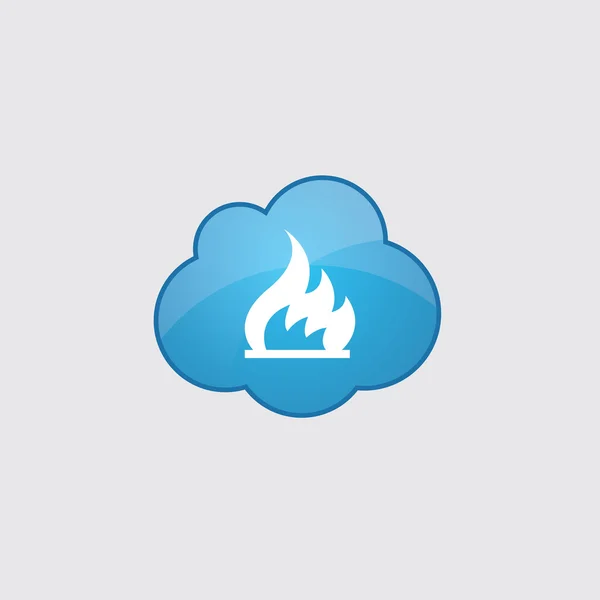 Blue cloud fire ico — Stock Vector