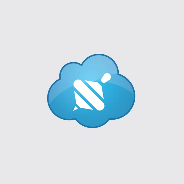 Blå moln snurra ico — Stock vektor