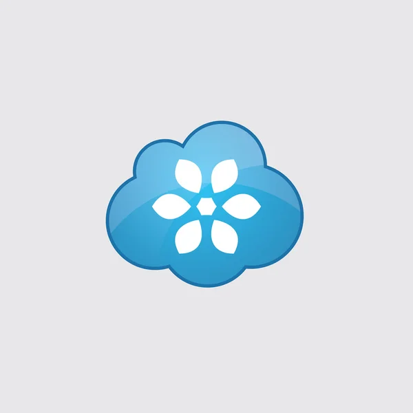 Chmura niebieski kwiat ico — Wektor stockowy