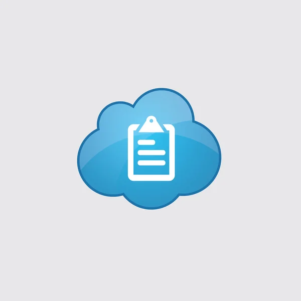 Azul lista de nuvens ico — Vetor de Stock