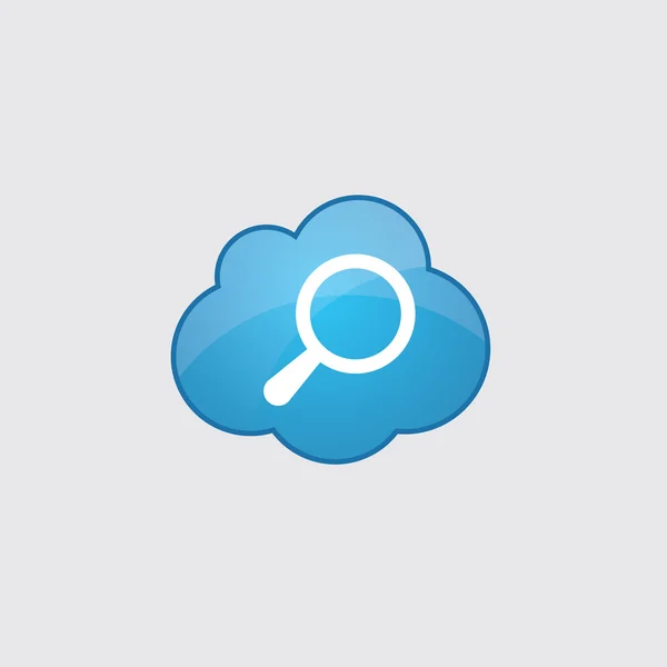 Blue cloud search ico — Stock Vector