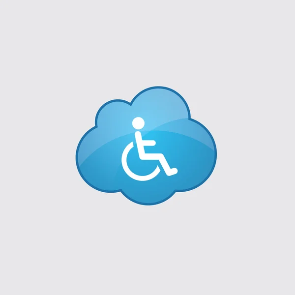 Blue cloud cripple ico — Stock Vector