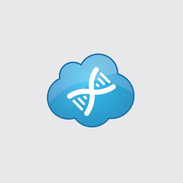 Blue cloud DNA ico — Stock Vector