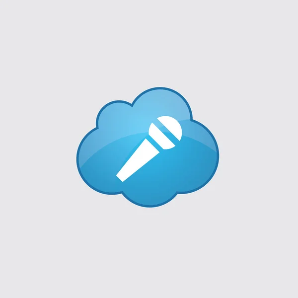 青い雲マイク ico — ストックベクタ