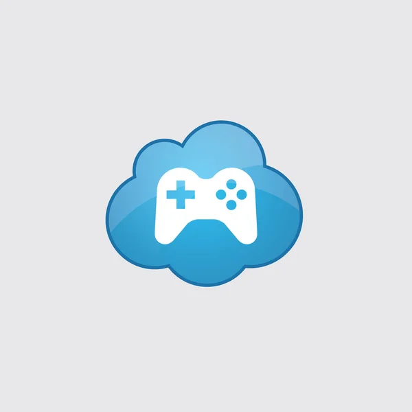 Joystick nuvola blu ico — Vettoriale Stock