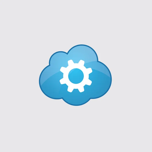 Impostazioni cloud blu ico — Vettoriale Stock
