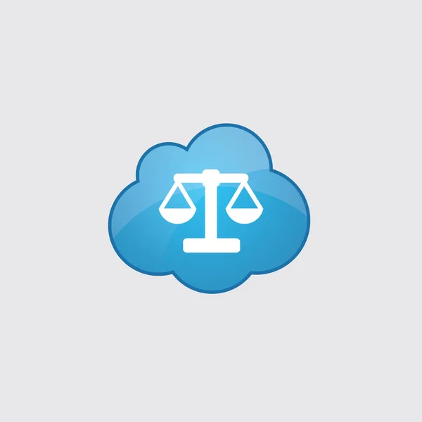 Blue cloud mérlegek ico — Stock Vector