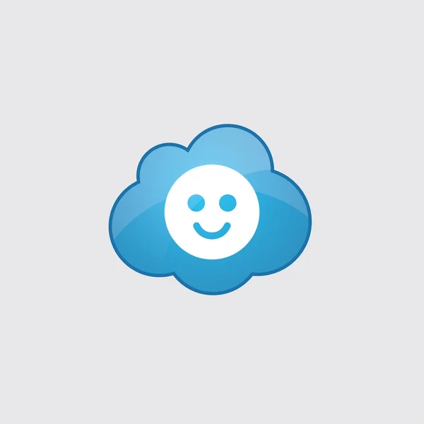 Blauwe glimlach ico — Stockvector
