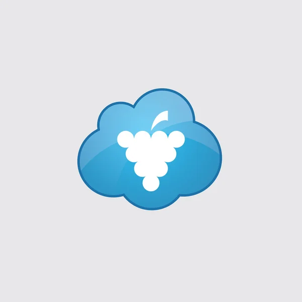 Blå moln druvor ico — Stock vektor