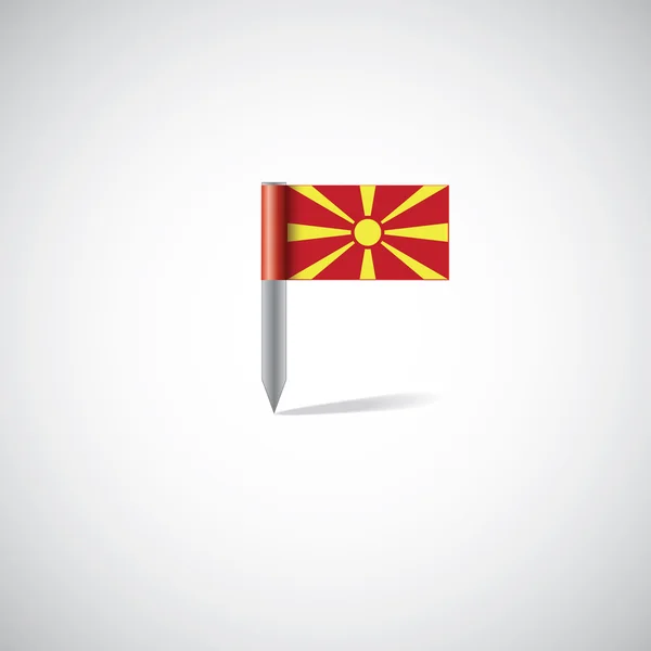 Makedonya bayrak pi — Stok Vektör