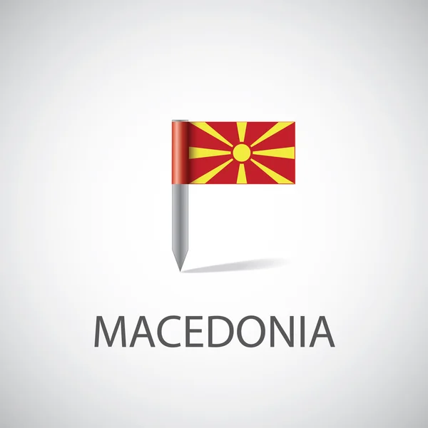 Macedónia bandeira pi —  Vetores de Stock