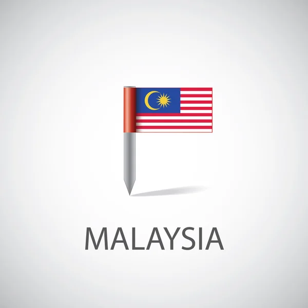 Malásia Bandeira pi — Vetor de Stock