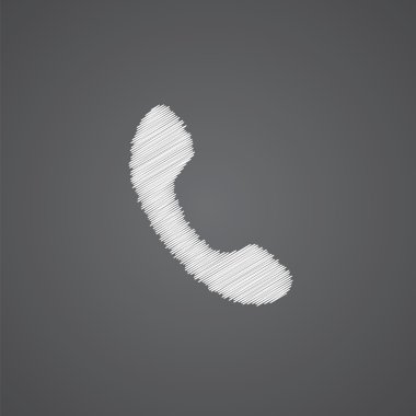 Telefon kroki logo doodle ICO