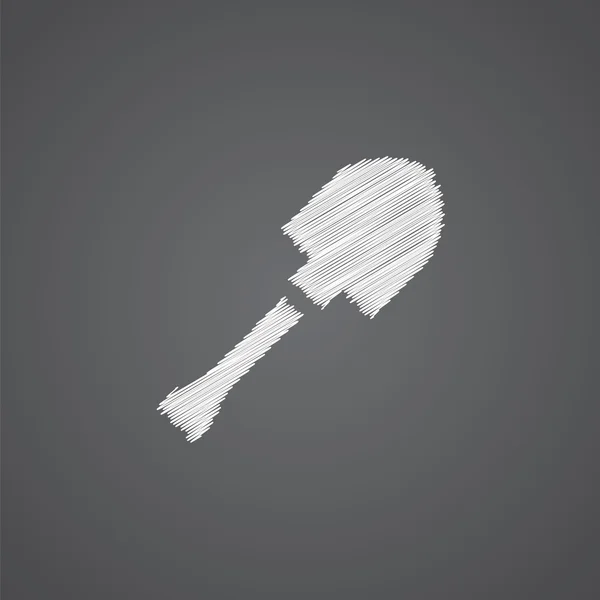 Pala schizzo logo doodle ico — Vettoriale Stock