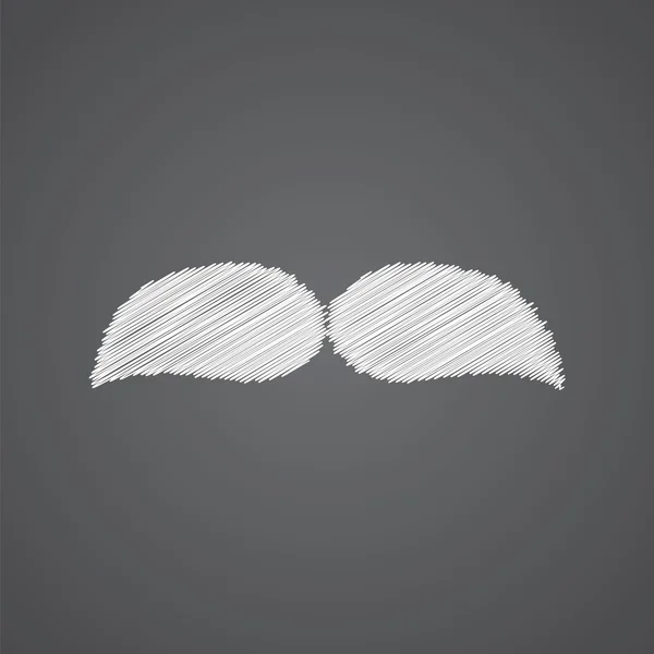 Mustache sketch logo doodle ico — Stock Vector