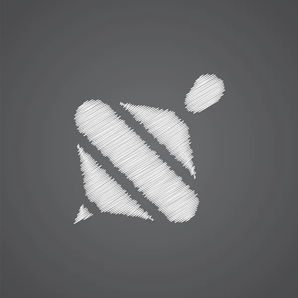 Wirbelnde Skizze Logo Doodle ico — Stockvektor