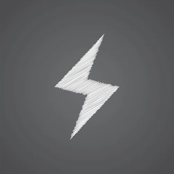 Lightning skiss logotyp doodle ico — Stock vektor