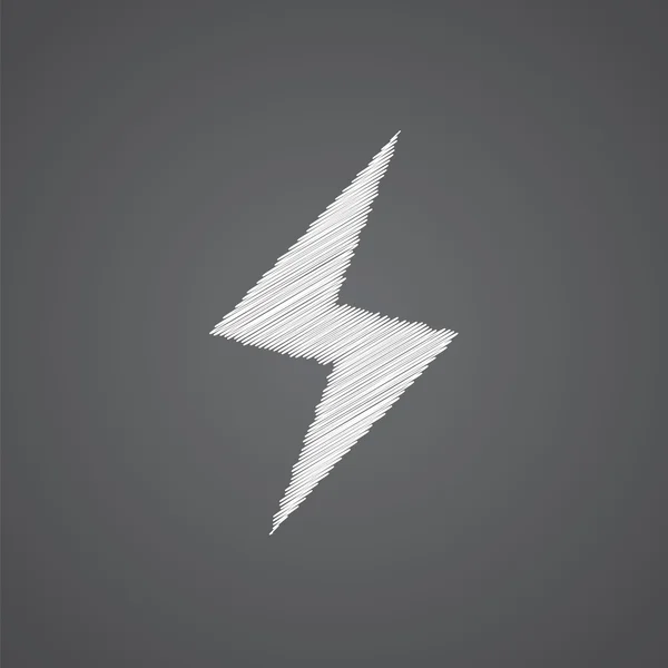 Lightning sketch logo doodle ico — Stock Vector