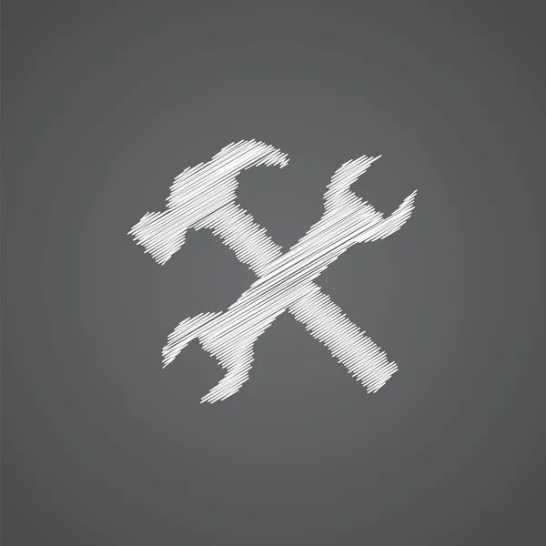 Reparatie schets logo doodle ico — Stockvector