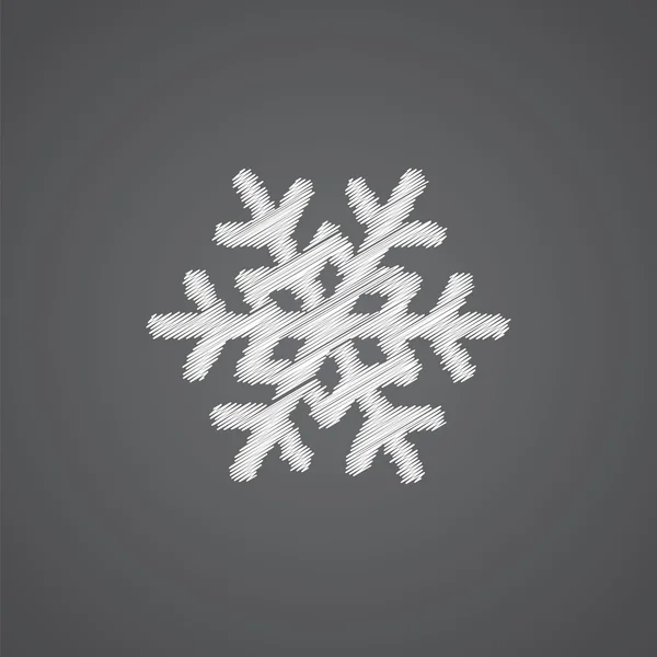 Snowflake sketch logo doodle ico — Stock Vector