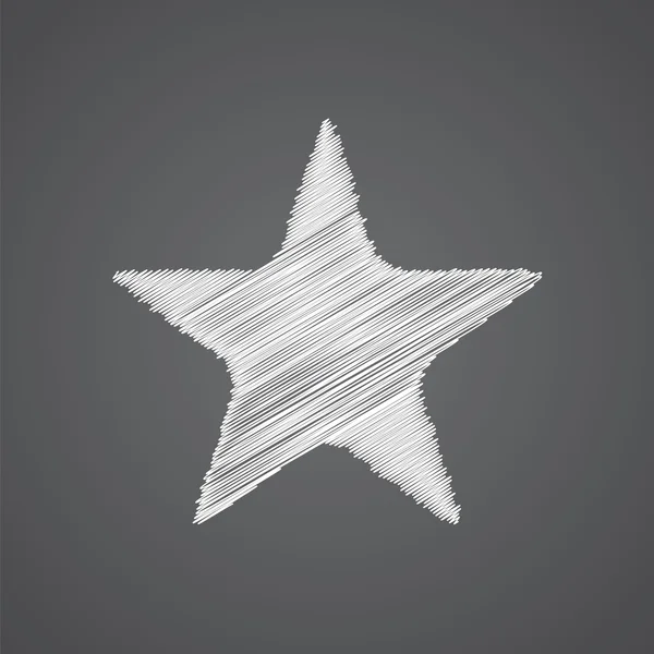 Stella schizzo logo doodle ico — Vettoriale Stock