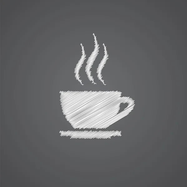 Czapka logo szkic herbaty doodle ico — Wektor stockowy