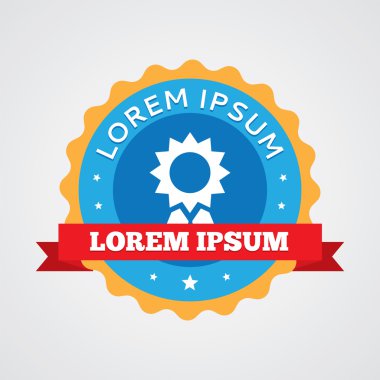 başarı retro vintage rozet, etiket ICO