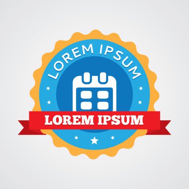 Takvim vintage rozet, etiket ICO