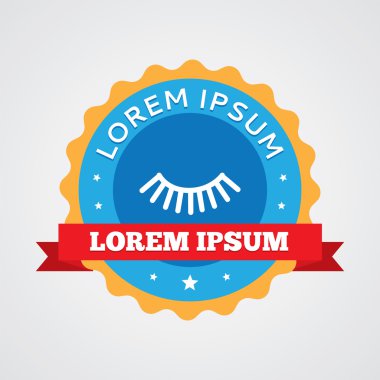 kirpik vintage rozet, etiket ICO