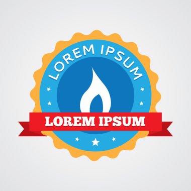 Vintage rozet ateş, ICO etiket