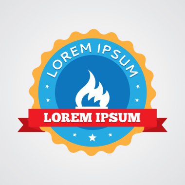 Vintage rozet ateş, ICO etiket