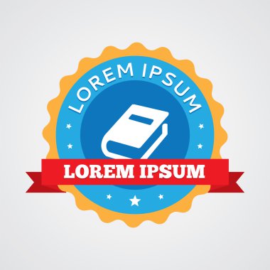 kitap vintage rozet, etiket ICO