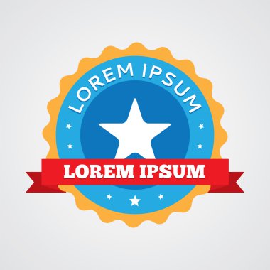 yıldız vintage rozet, etiket ICO