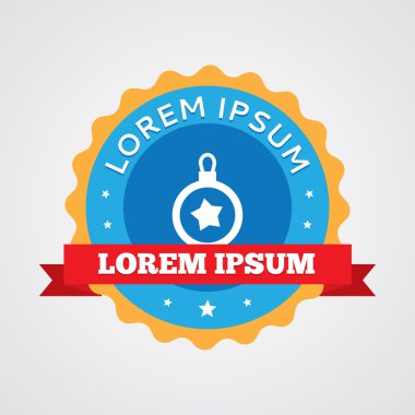 Noel dekorasyon vintage rozet, etiket ICO