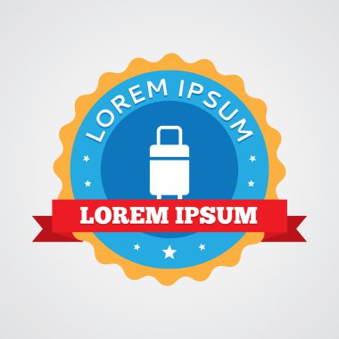 seyahat çanta vintage rozet, etiket ICO