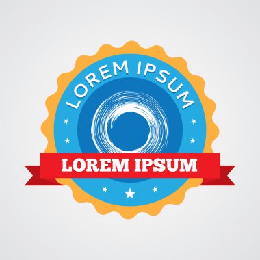 soyut daire vintage rozet, etiket ICO