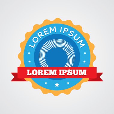 soyut daire vintage rozet, etiket ICO