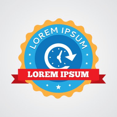 Zaman vintage rozet, etiket ICO