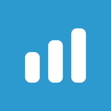 iş diyagram, grafik simgesini, mavi arka plan üzerinde beyaz