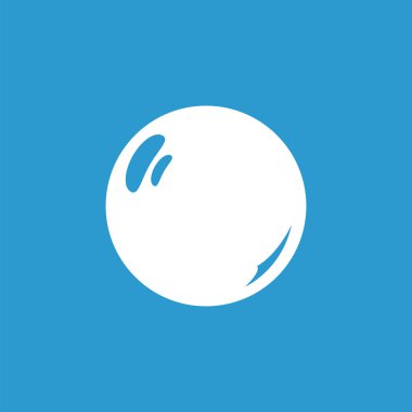 inci simgesi, mavi arka plan üzerinde beyaz