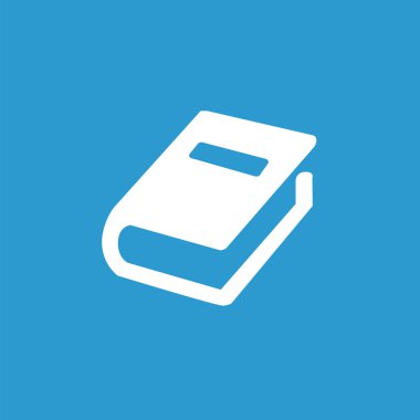 kitap simgesini, mavi arka plan üzerinde beyaz