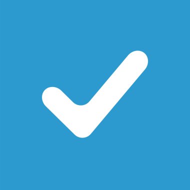 simge, mavi arka plan üzerinde beyaz ok