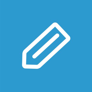 kalem simgesi, mavi arka plan üzerinde beyaz