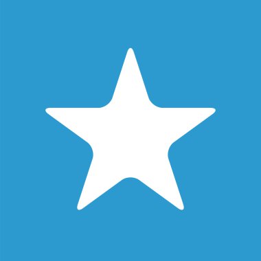 Yıldız simgesi, mavi arka plan üzerinde beyaz